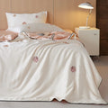 3Pcs Ice Silk Summer Cool Quilt Set with Pillowcases, Fresh and Cool Air Conditioning Quilt Blanket, Machine Washable