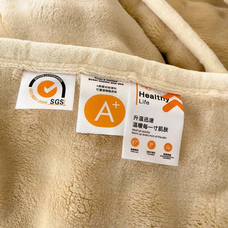 A-Class Bubble Rabbit Plush Sofa Blanket Luxury Thickened Warm Office Nap Blankets Sleeping Naked Comforter for All Seasons