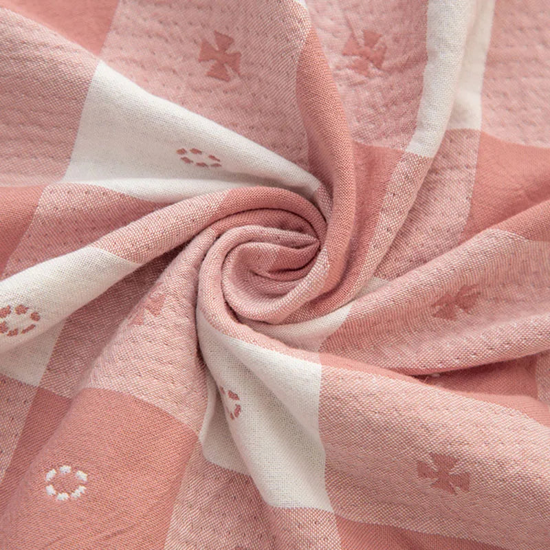 A-Class Pure Cotton 3-Layer Gauze Pillow Towel Anti-Oil Striped Printed Pillow Cover for All Seasons Durable Non Fading Bedding