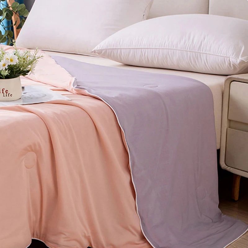 AB Double Side ice Cream Cool Feel Air Conditioning Quilt Soft Skin-friendly Summer Quilts Machine Washable Breathable Blanket