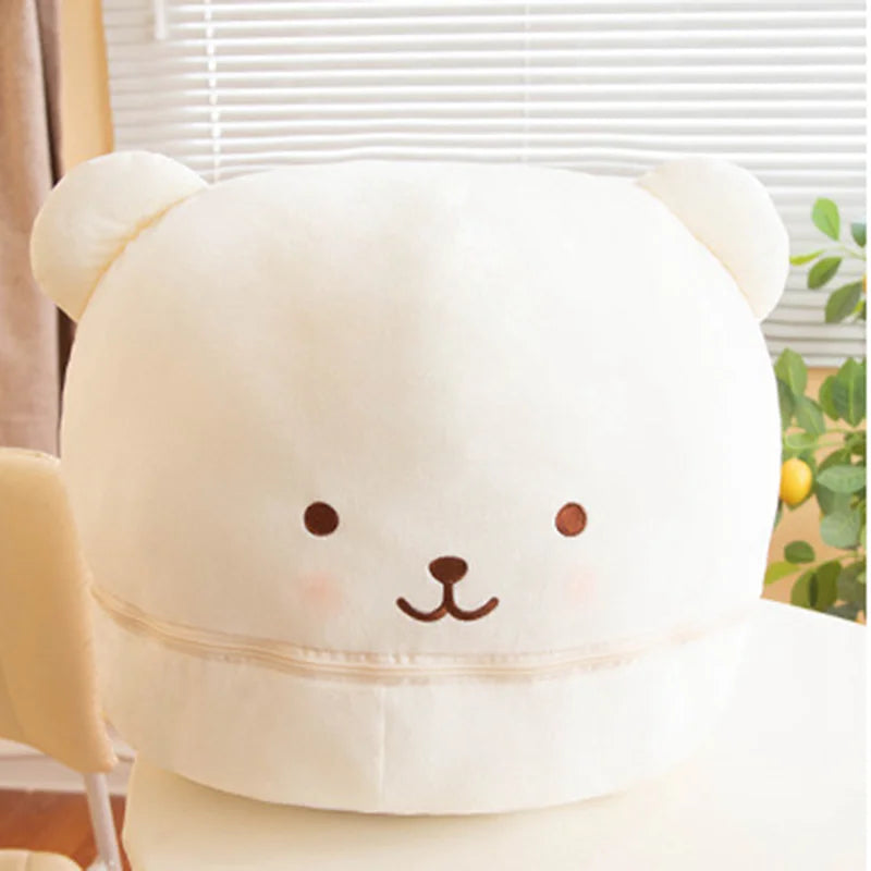 Cartoon Ultra Soft Short Plush Sofa Pillow Multi Functional Home Decor Cushion Pad Bedroom Sofa Back Pillow for Kid Adults