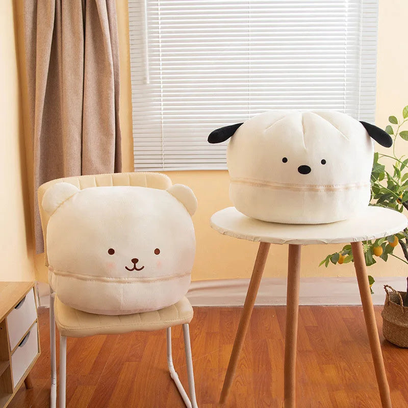 Cartoon Ultra Soft Short Plush Sofa Pillow Multi Functional Home Decor Cushion Pad Bedroom Sofa Back Pillow for Kid Adults