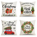 Christmas Single-Sided Printed Home Pillowcase Linen Dustproof Durable Nap Pillow Cover Cozy Pillow Case for Adults Children