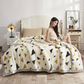 Double Layer Raschel Blankets Soft Warm Faux Fur Mink Throw Thicken Fluffy Microfiber Plush Weighted Blankets For Beds