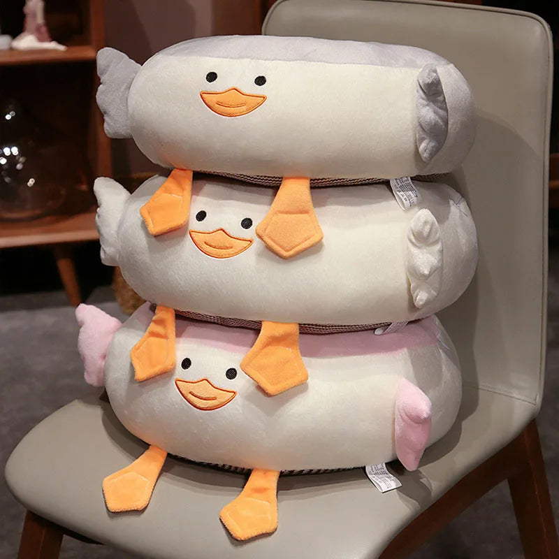 Double Sided Cool Goose Circular Seat Cushion Lovely Thickened Hip Pad for Office Home Balcony Bay Window Soft Round Cushion