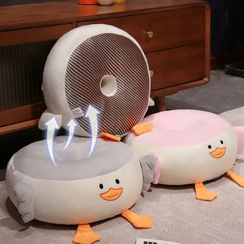 Double Sided Cool Goose Circular Seat Cushion Lovely Thickened Hip Pad for Office Home Balcony Bay Window Soft Round Cushion