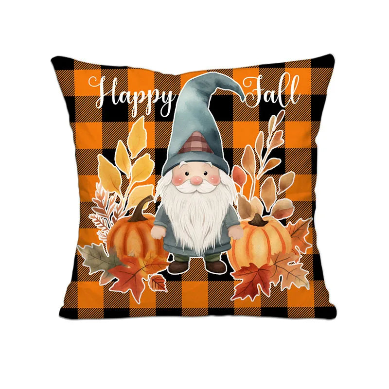 Easter Pumpkin Printed Pillow Cover Single-Sided Printed Cushion Cover No Pillow Core Holiday Home Decoration Sofa Pillowcase