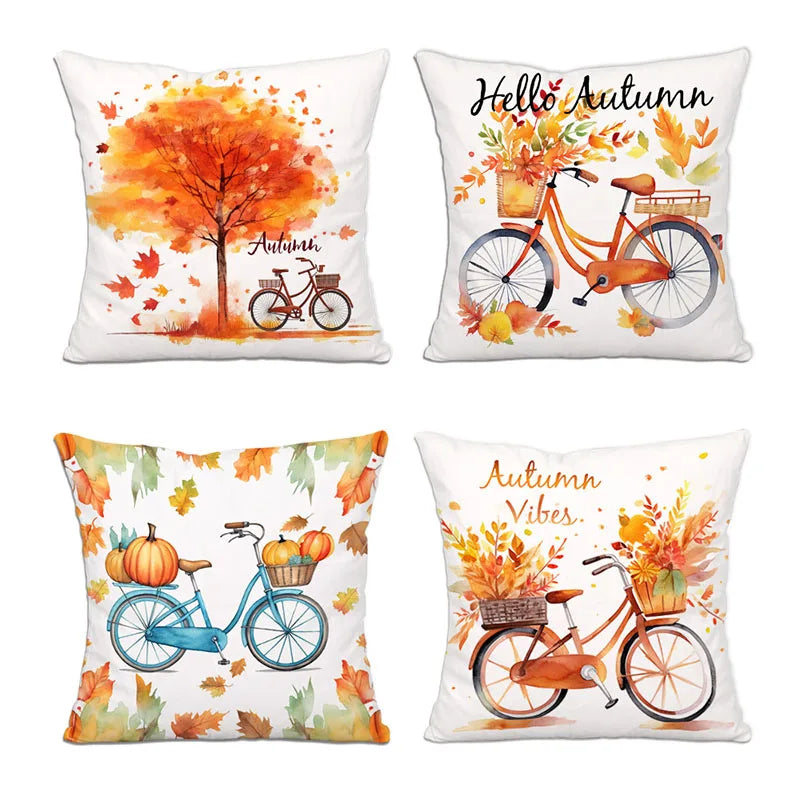 Easter Pumpkin Printed Pillow Cover Single-Sided Printed Cushion Cover No Pillow Core Holiday Home Decoration Sofa Pillowcase