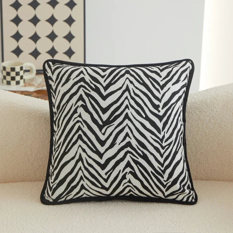 European Printed Sofa Decorative Pillow High Quality Skin Friendly Detachable Bedside Cushion Cozy Square Pillows for Sleeping