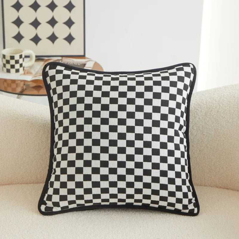 European Printed Sofa Decorative Pillow High Quality Skin Friendly Detachable Bedside Cushion Cozy Square Pillows for Sleeping