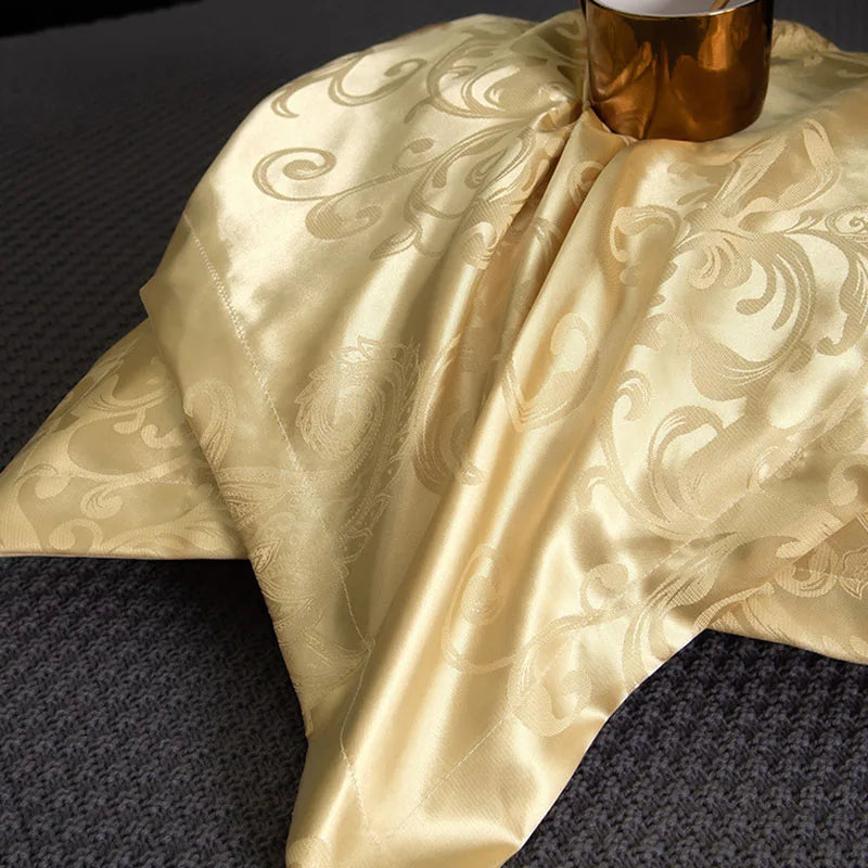 European Satin Jacquard Pillowcase Exquisite Breathable Solid Pillow Cases for Hot Sleepers Summer Autumn Cooling Feel Bedding