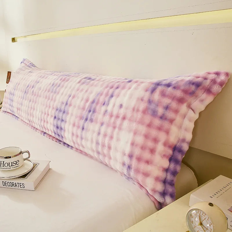 European Style Bubble Velvet Long Pillowcase Double Milk Velvet Pillow Case for Couples Cozy Warm Autumn/winter Bed Accessories