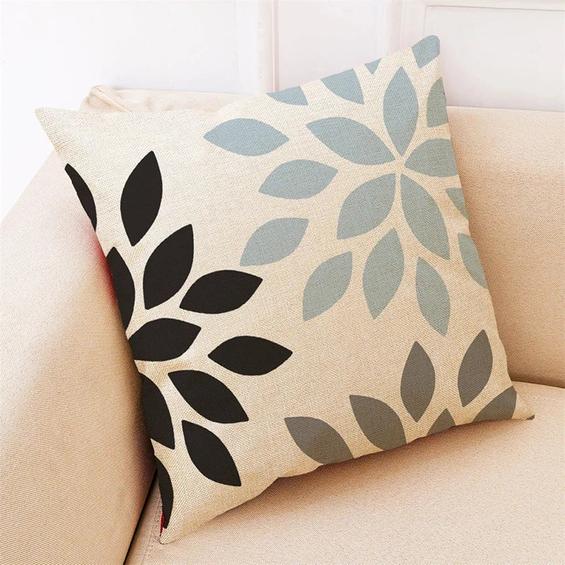 Geometric Pattern Printed Throw Pillow Modern Brief Soft Linen Blend Cushion Living Office Coffee Home Decorative Pillows Case