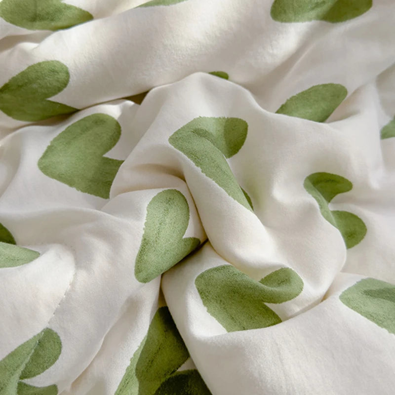 Grade A Love Print Soft Summer Quilt Skin-friendly Ice Cream Cool Feel Air Conditioning Quilt Machine Washable Quilted Quilt