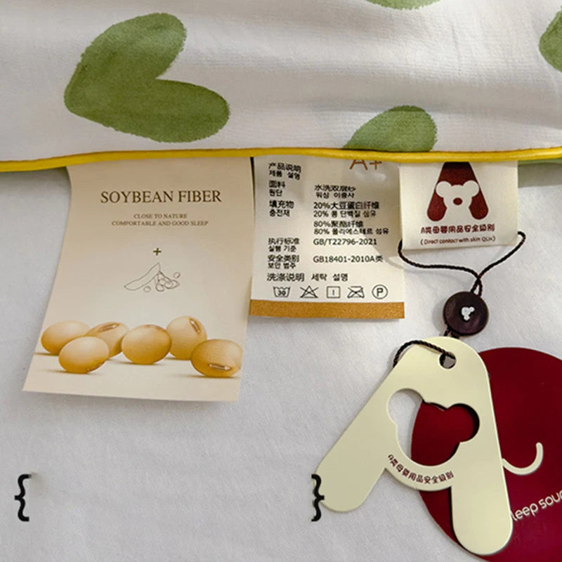 Grade A Love Print Soft Summer Quilt Skin-friendly Ice Cream Cool Feel Air Conditioning Quilt Machine Washable Quilted Quilt