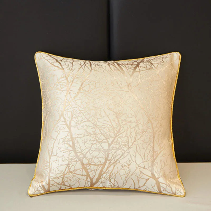 High Density Jacquard Square Pillow for Sleeping Soft Body Cushion for All Seasons Nordic Backrest Cushion for Lumbar Support