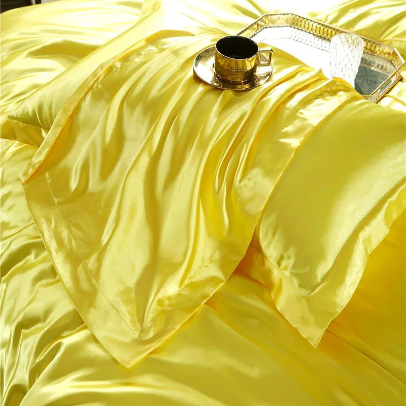 Luxury Mulberry Silk-blending Fabric Pillowcase Satin Soft Smooth Two-sided Smooth Satin Pillow Case Skin Beauty Pillow Cover