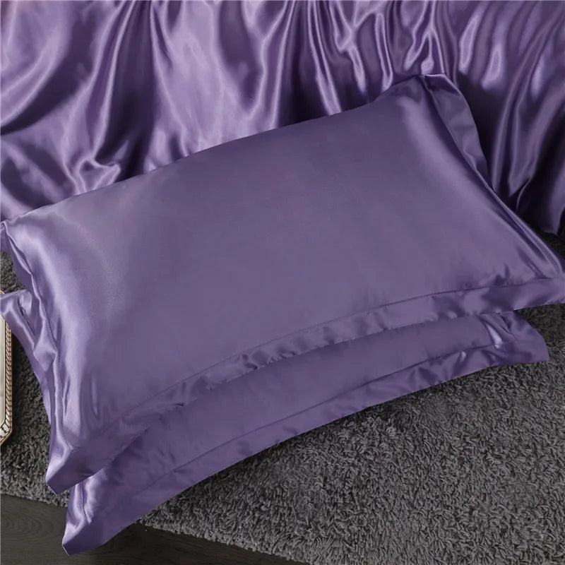 Luxury Mulberry Silk-blending Fabric Pillowcase Satin Soft Smooth Two-sided Smooth Satin Pillow Case Skin Beauty Pillow Cover