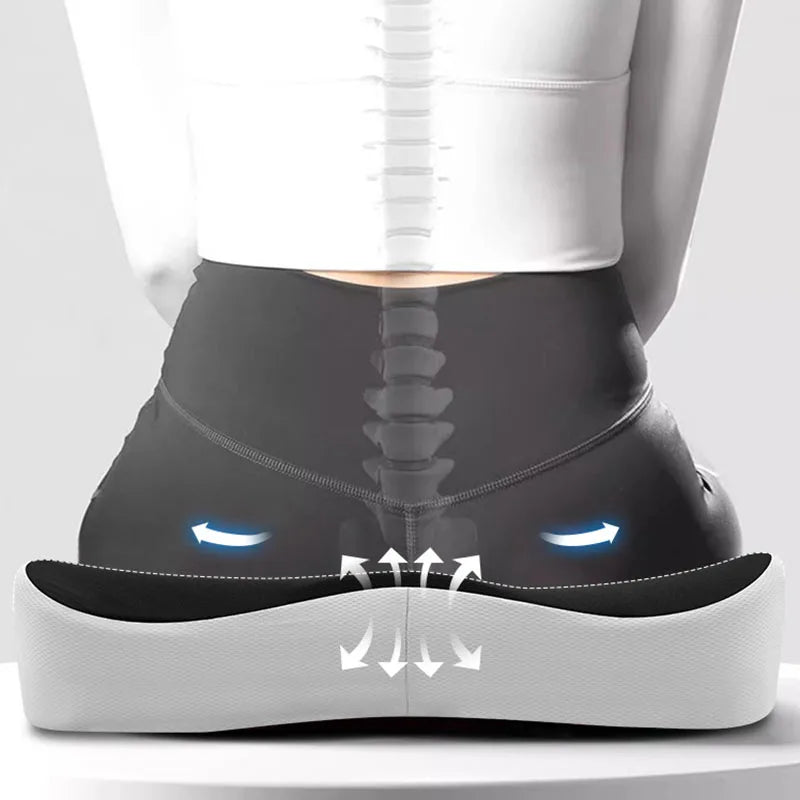 Memory Foam Seat Cushion for Office Sitting Pregnancy Pad for Stress Reduction Multi-Purpose Chair Cushion To Protect The Coccyx