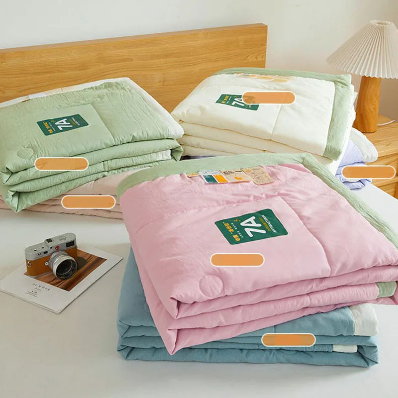 New Soya Fibre Filling Summer Quilt Queen Grade A Maternal and Child Thin Comforter Antimicrobial Breathable King Size Duvet