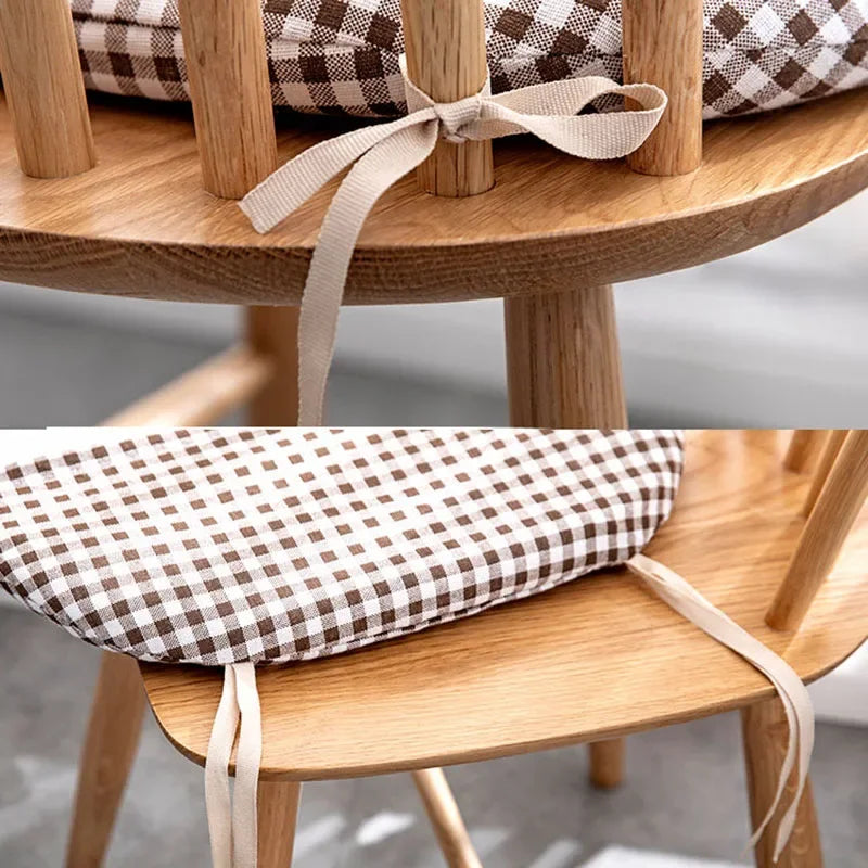 Nordic Print Sponge Dining Chair Cushion Cotton Hemp Non-Slip Dining Decor Chair Cushions Comfor Office Living Stool Cushion