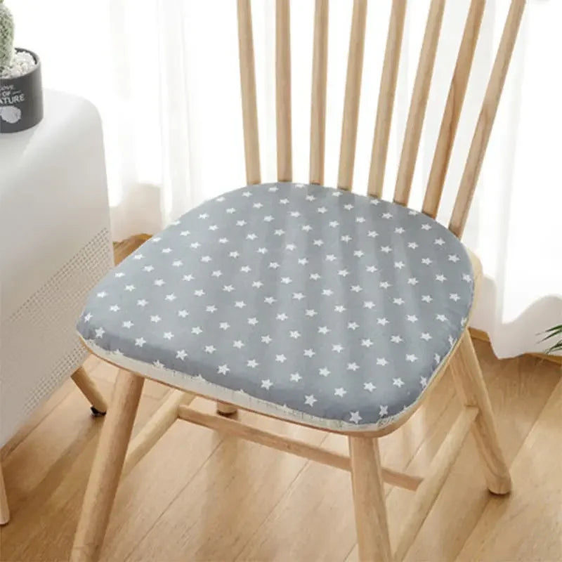 Nordic Print Sponge Dining Chair Cushion Cotton Hemp Non-Slip Dining Decor Chair Cushions Comfor Office Living Stool Cushion