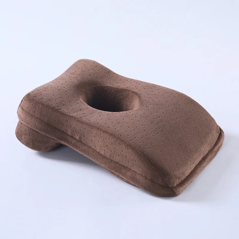 Nordic Solid Nap Pillow for Office Classroom Sleeping Memory Cotton Rebound Neck Pillow Detachable Breathable Waist Cushion