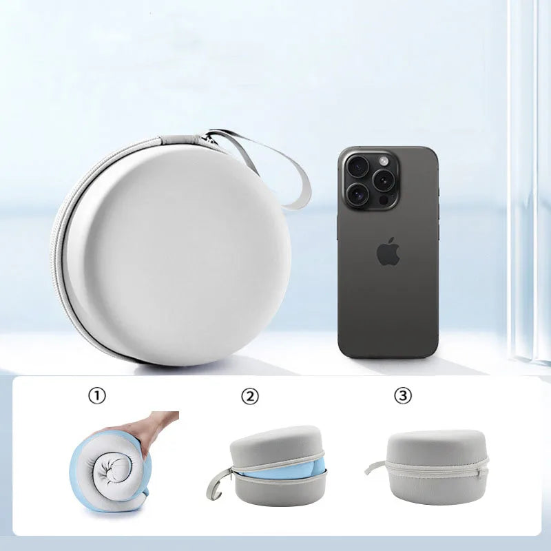 Portable U-Shaped Neck Pillow for Office Nap Pillow with Storage Box for Cervical Protection Sleeping Artifact for Airplane