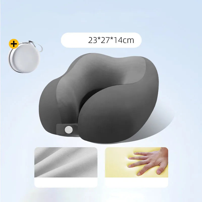 Portable U-Shaped Neck Pillow for Office Nap Pillow with Storage Box for Cervical Protection Sleeping Artifact for Airplane