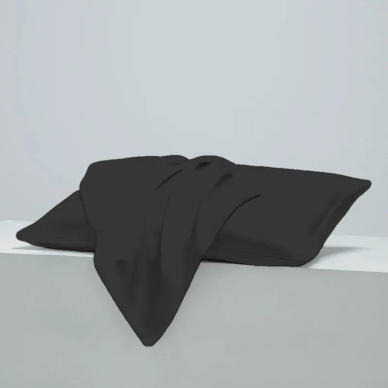 European Solid Color Faux Silk Pillowcase Satin Smooth Single Pillow Cover for All Seasons Standard/queen Comfortable Home Decor