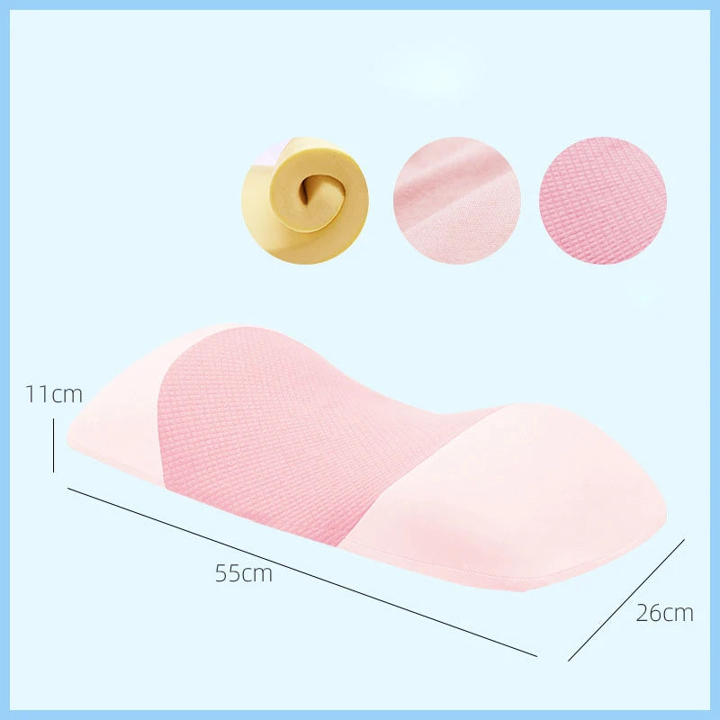 Slow Rebound Memory Foam Lumbar Support Pillow Sleeping Lumbar Spine Orthopaedic Cushion Back Muscle Relaxation Lumbar Pillows