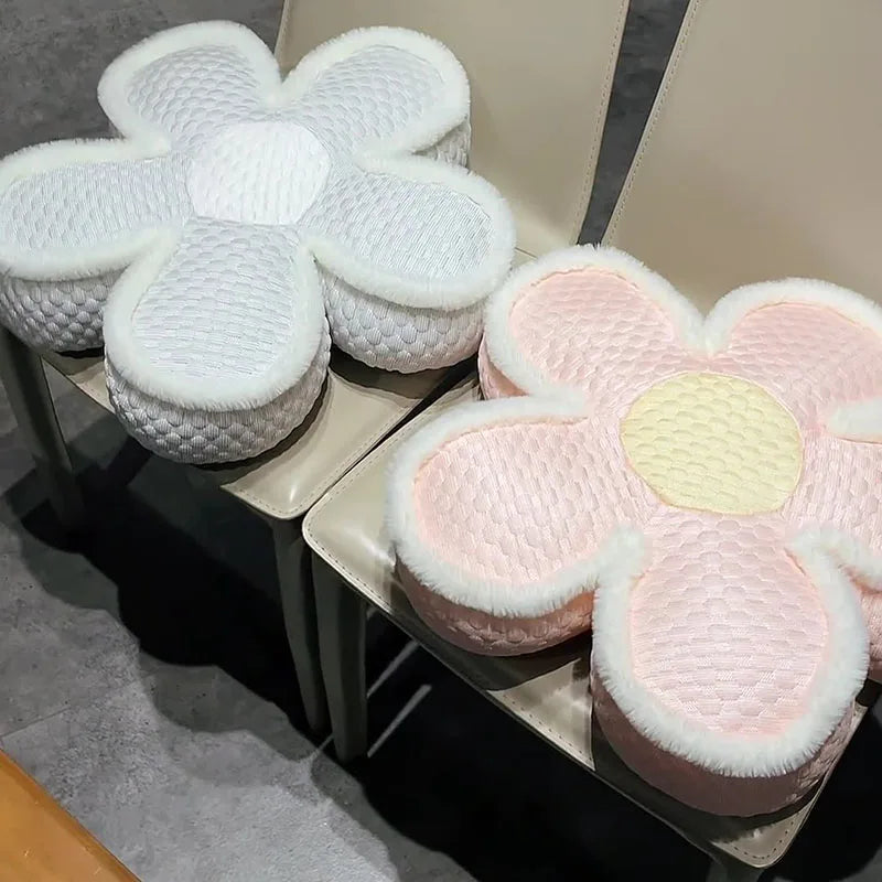 Summer Cooling Flower Rush Cushion Decorative Pillows for Chairs Sofas Bay Windows Thickened Body Pillow for Lumbar Support