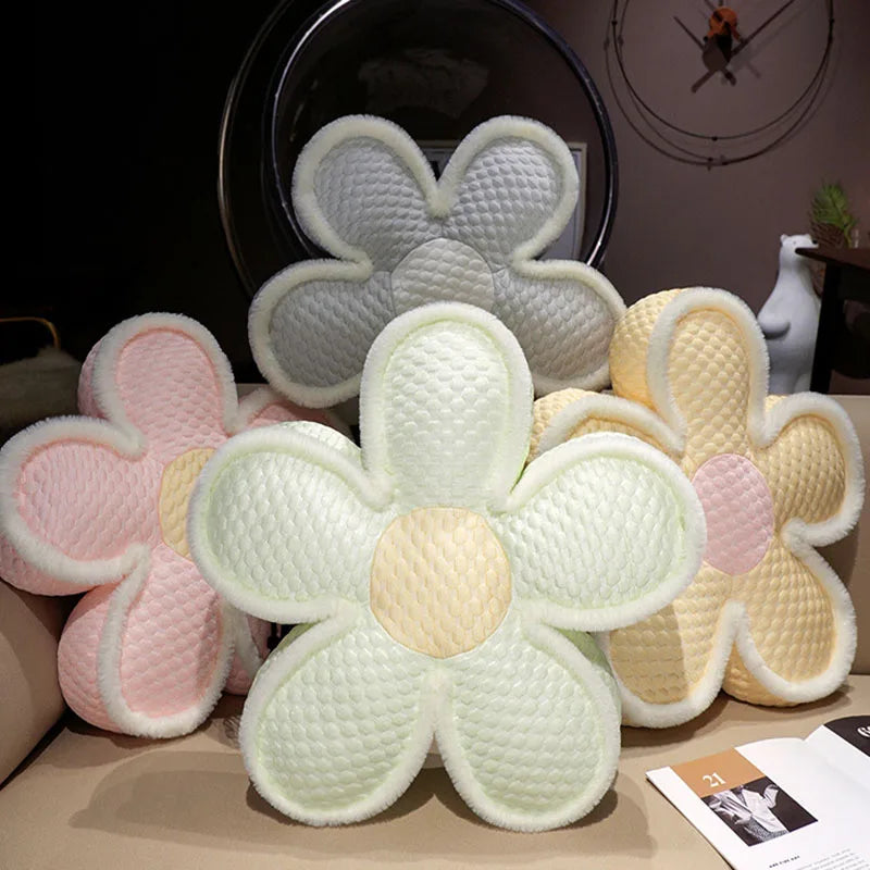 Summer Cooling Flower Rush Cushion Decorative Pillows for Chairs Sofas Bay Windows Thickened Body Pillow for Lumbar Support