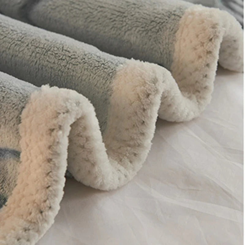 Winter Thickened Warm Milk Velvet Blanket Double-sided Flannel Multi-functional Blankets Mathematics Formulas Math Symbol Quilts